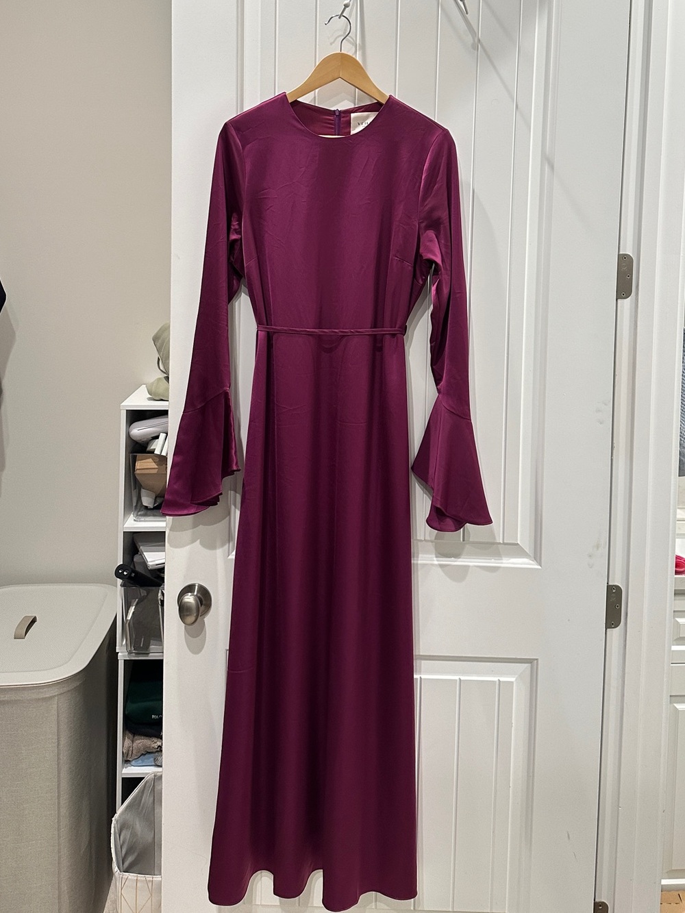 veiled formal maxi dress